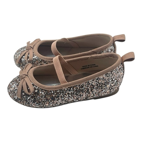 024 Joe Fresh Glittery Rose Gold Ballet Flats - Picture 5 of 9